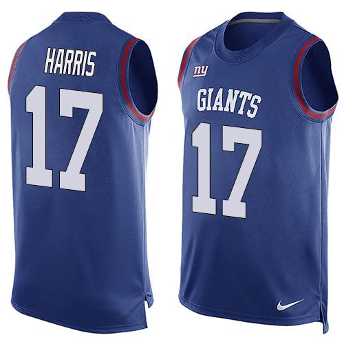  Giants #17 Dwayne Harris Royal Blue Team Color Men's Stitched NFL Limited Tank Top Jersey